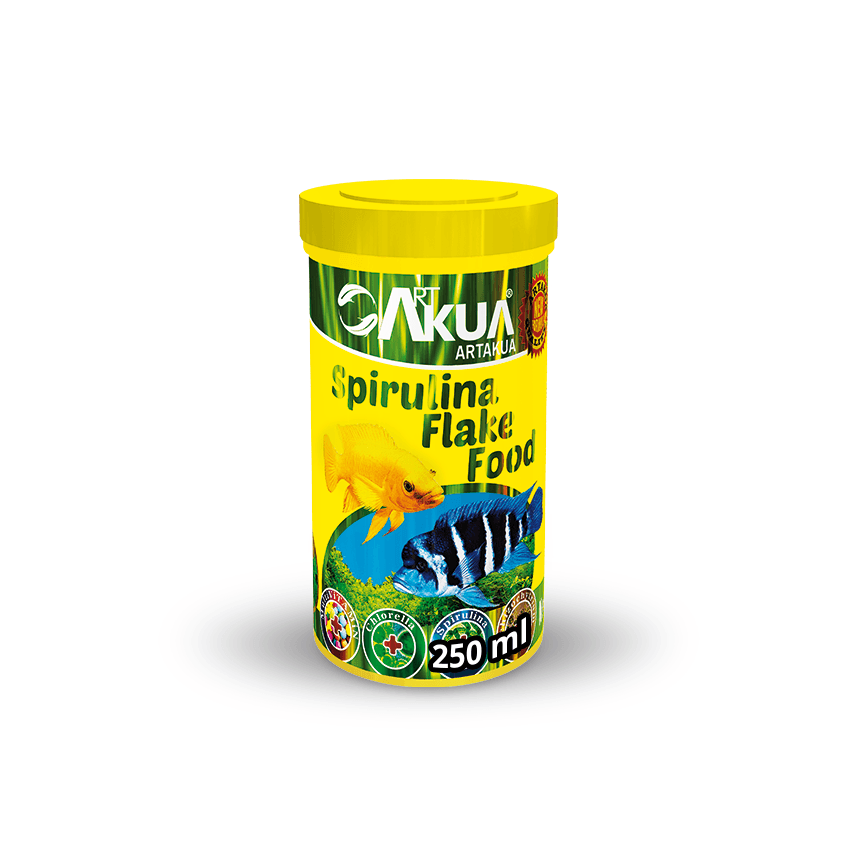 Art Akua Spirulina Flake Food Bitkisel Pul Yem - 250 ml / 30 gr