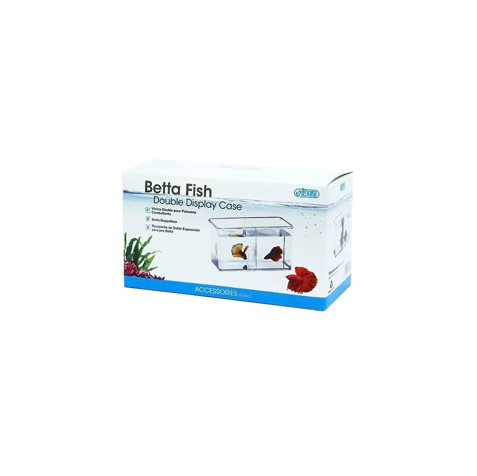 Ista İkili Betta Balığı Sergileme Kabı - Bölmeli Akvaryum (Double Display Case)