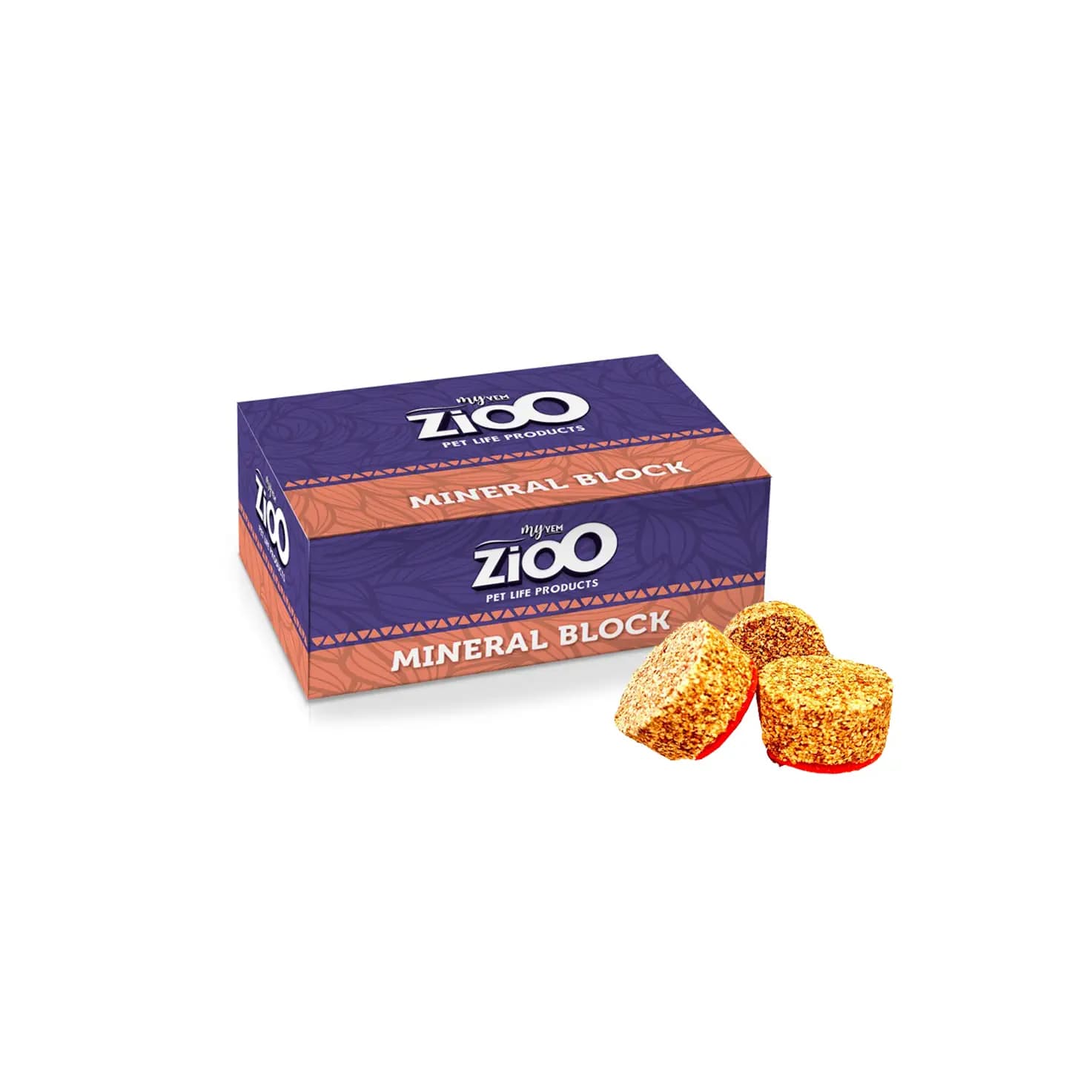 ZioO Mineral Blok Gaga Taşı 1 Adet Kırmızı Killi Tüm Kuşlar İçin