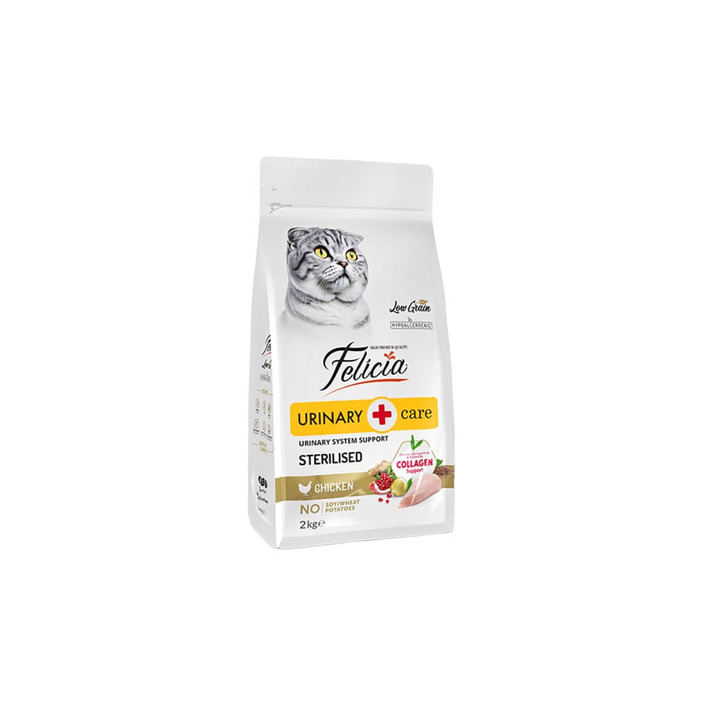 Felicia Urinary Care Kolajenli Tavuklu Az Tahıllı Kısırlaştırılmış Kedi Maması 2 KG