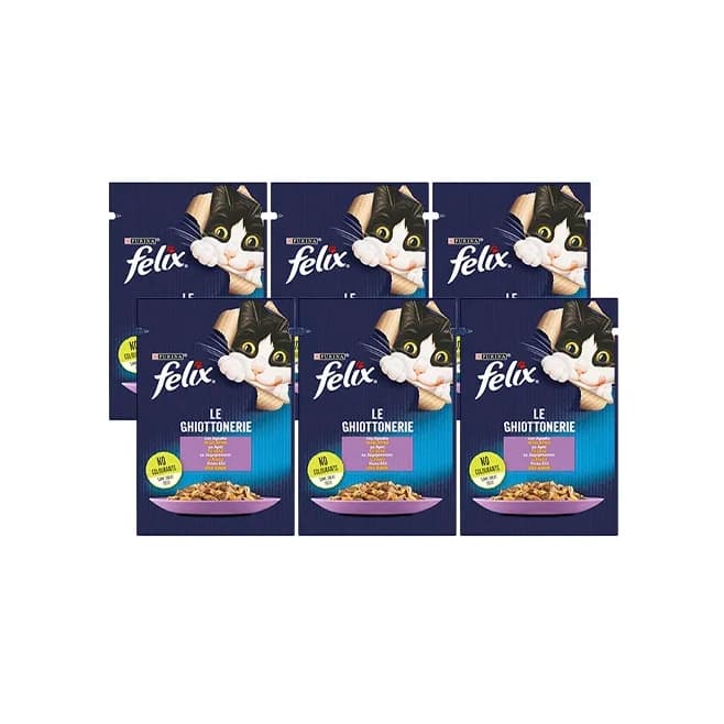 Felix Kuzu Etli Yaş Kedi Maması 6x85 Gr Avantaj Paketi