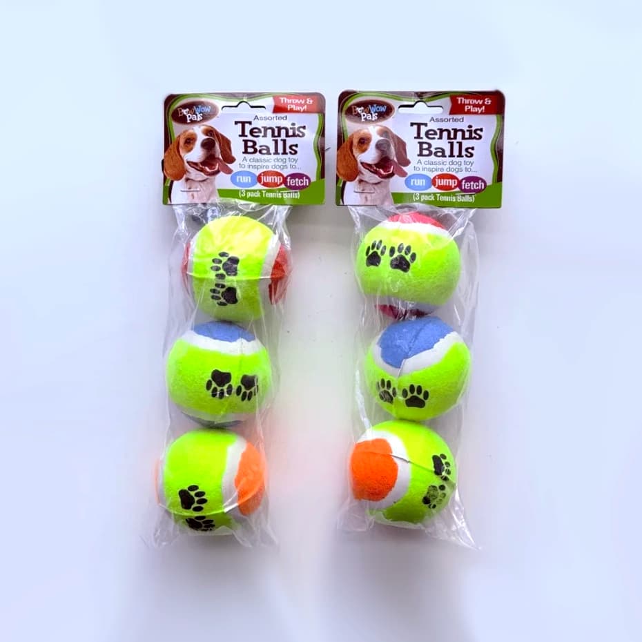 3’lü Sert Tenis Oyuncak Topu Dayanıklı Köpek ve Kedi Oyun Seti 6-7 cm