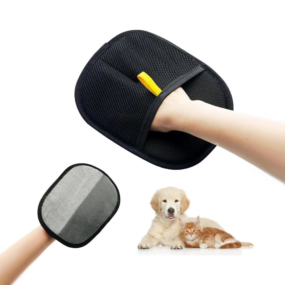 Yıkanabilir Kedi ve Köpek Tüy Toplama Eldiveni - Mikrofiber Masaj ve Temizlik Eldiveni