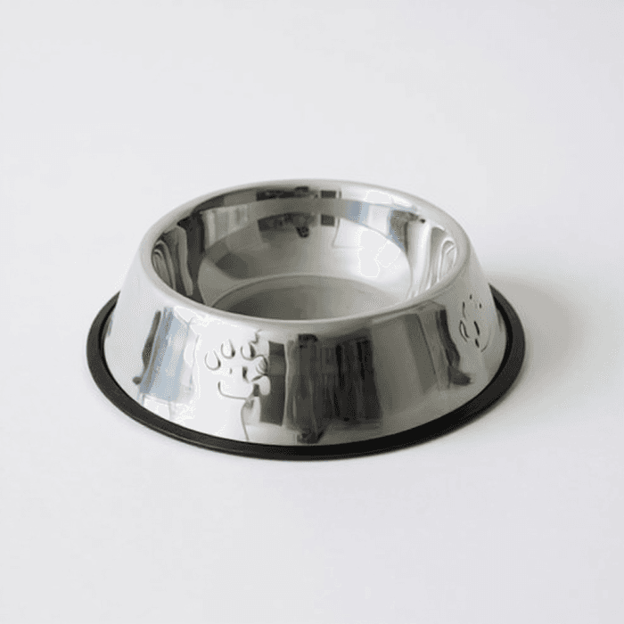 Paslanmaz Çelik Mama ve Su Kabı - 18 cm Kaymaz Tabanlı Metal Kase