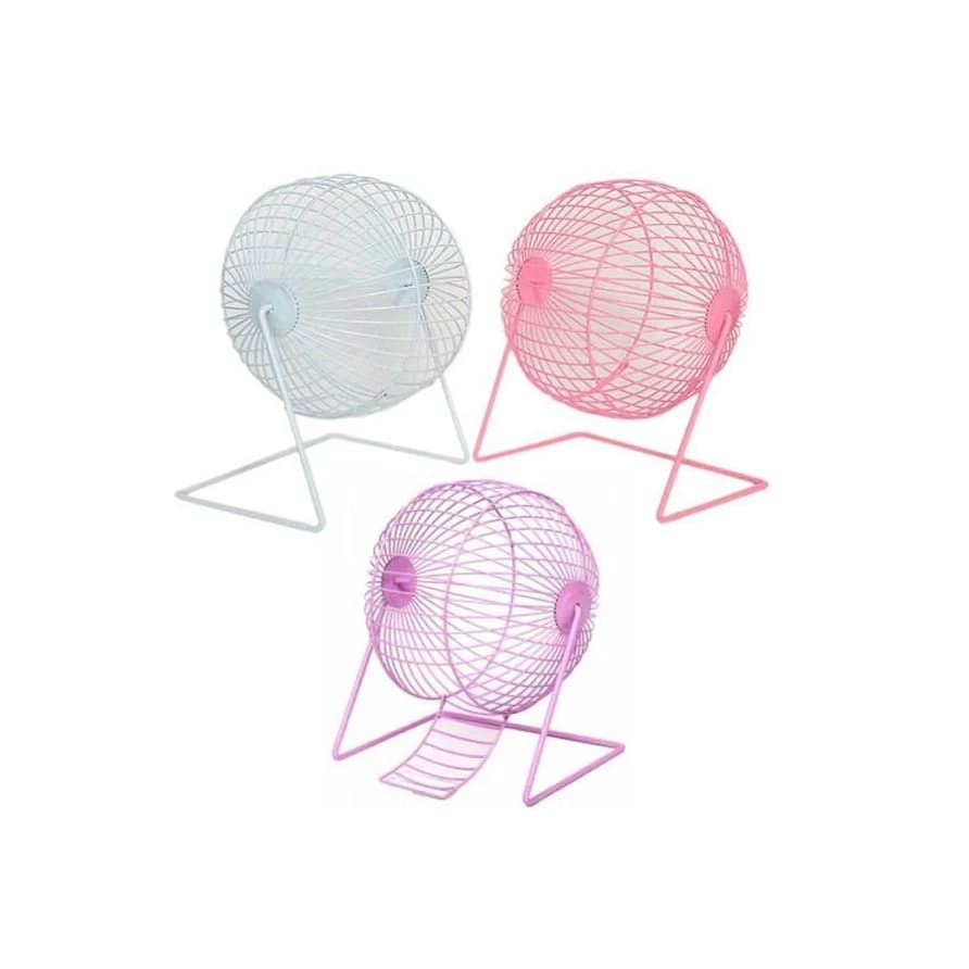 Dayang Eğlenceli Metal Hamster Çarkı ve Kemirgen Otluğu 15x21.5 Cm (Standlı)