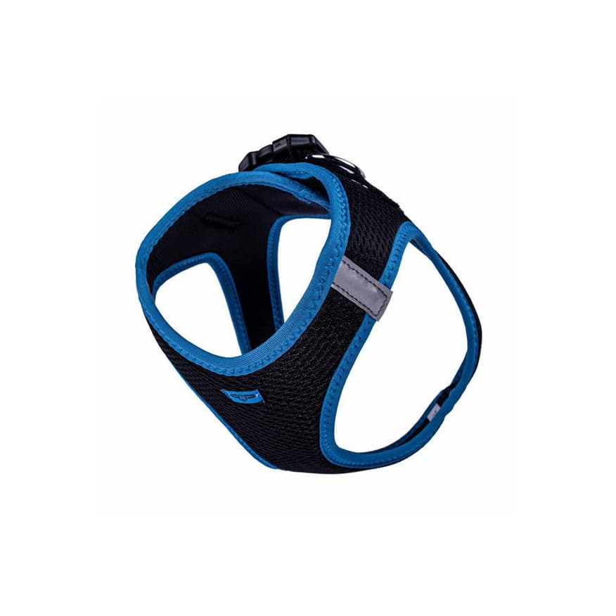 Doggie Havalı Dokuma Neon Serisi Mavi Küçük Irk Köpek Göğüs Tasması Large (42-48 cm)