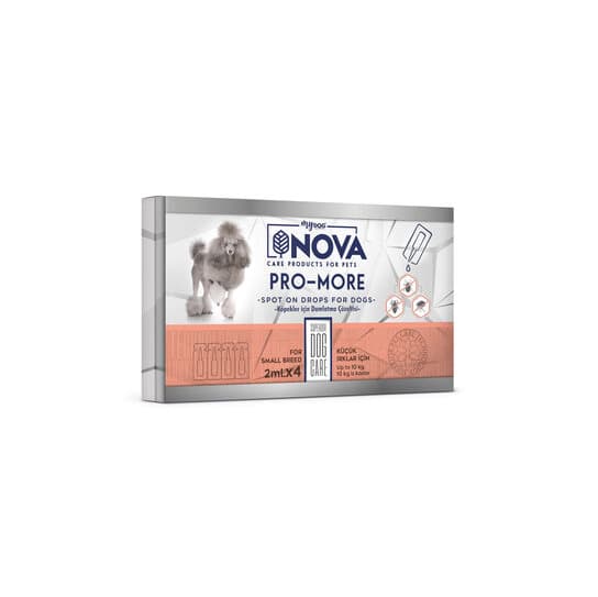 Nova Pro-More Küçük Irk Köpek Ense Damlası (10 kg'a Kadar) 2 ml x 4 Adet