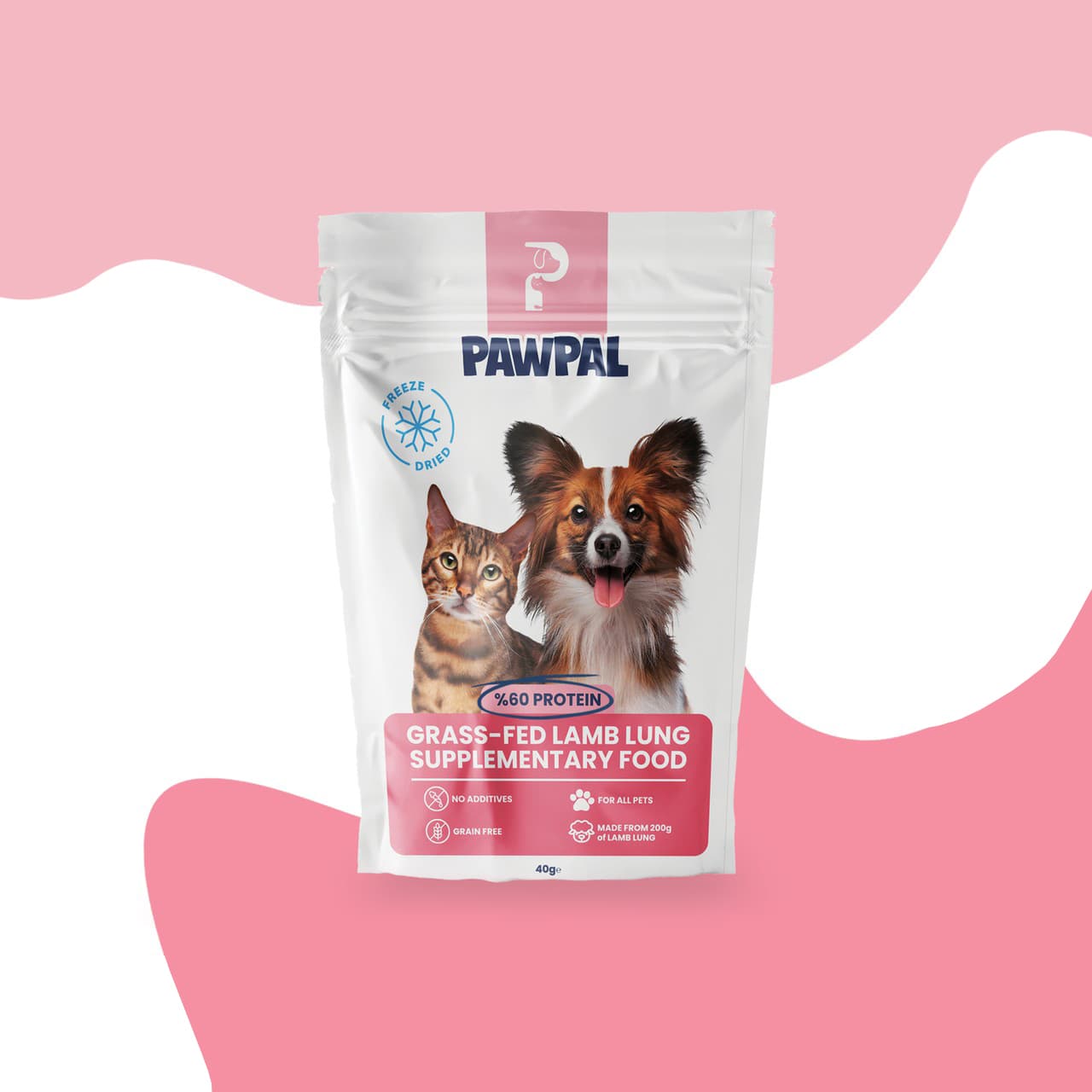 PAWPAL Freeze Dried %100 Doğal Kuzu Ciğeri Premium Kedi ve Köpek Ödül Maması 40 Gr