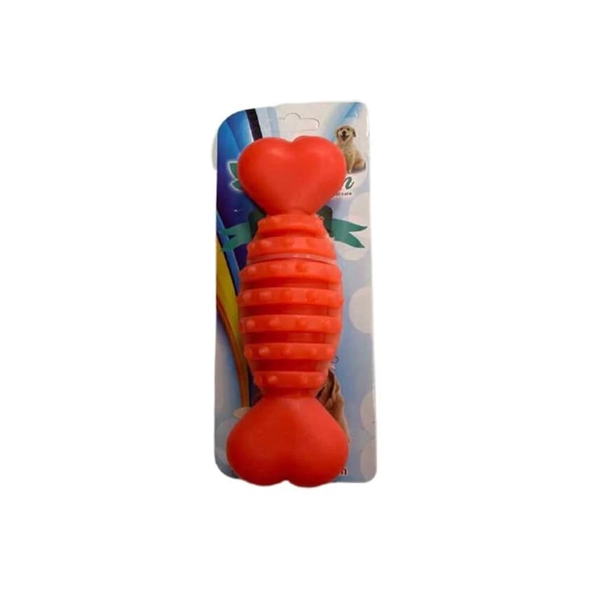 Petzz Termoplastik Dikenli Halter Kemik Köpek Oyuncağı XLarge 19 cm - Dayanıklı ve Diş Dostu - Bordo