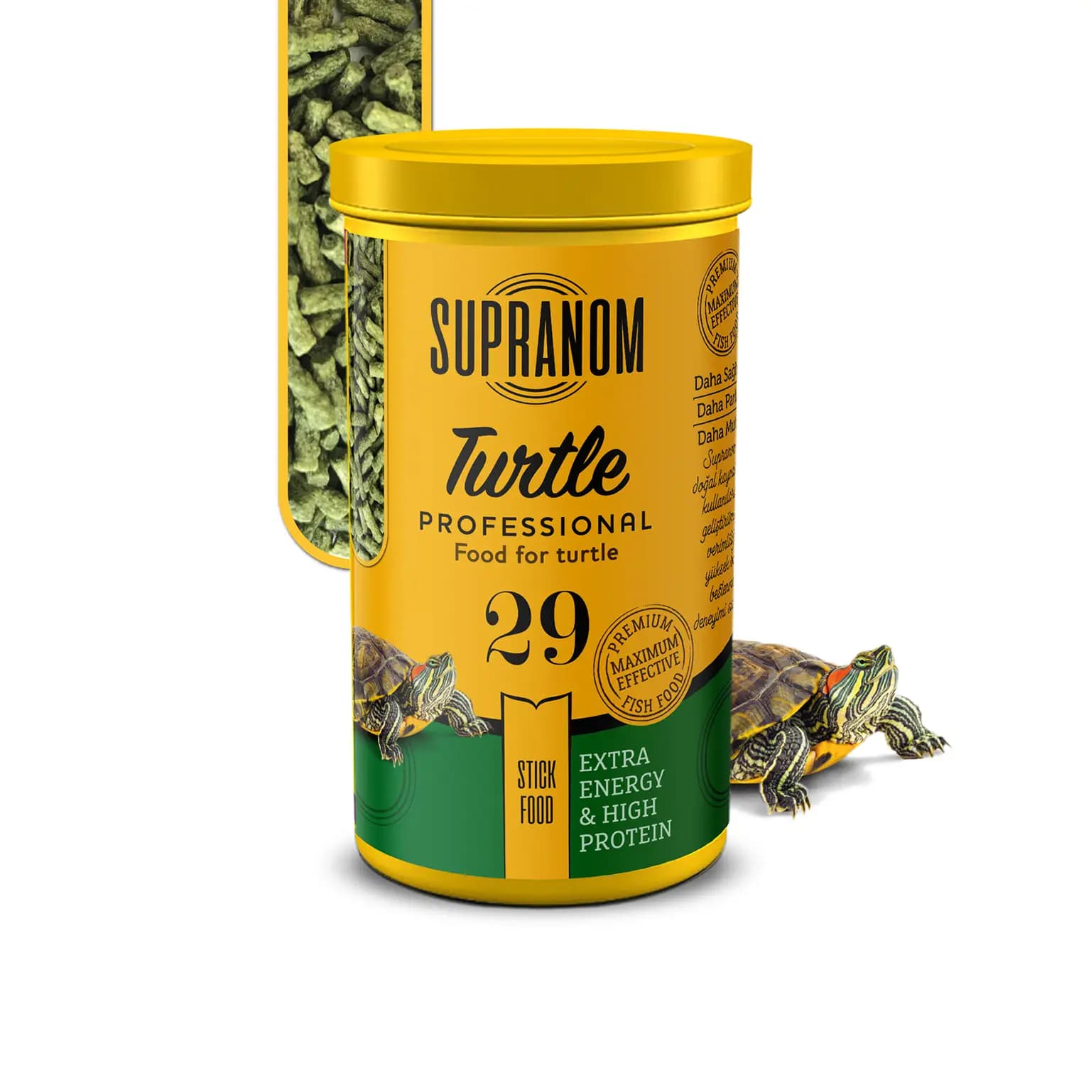 Supranom Turtle Stick Kaplumbağa Yemi 250 Ml - %35 Protein & Spirulina Destekli