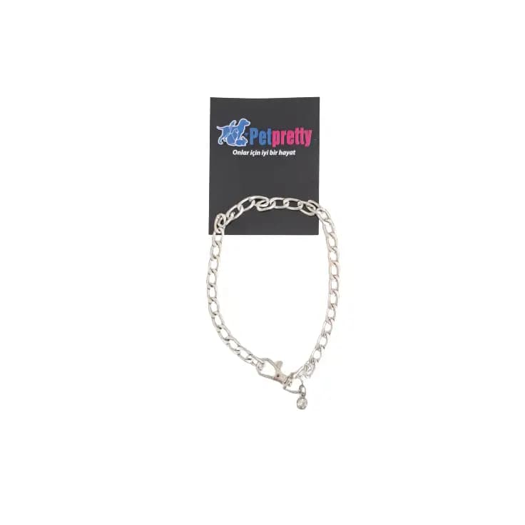 Petpretty Silver Şık Tasarımlı Medium Köpek Kolyesi 35 cm