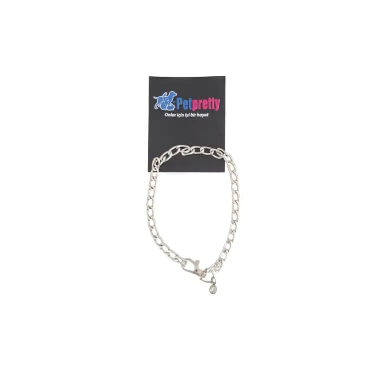 Petpretty Silver Şık Tasarımlı Large Köpek Kolyesi 45 cm