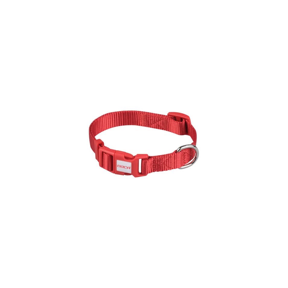 DOCA Kırmızı Dokuma Klipsli Medium Köpek Boyun Tasması (32-50 cm)