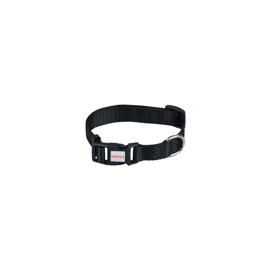 DOCA Siyah Dokuma Klipsli Large Köpek Boyun Tasması (40-65 cm)