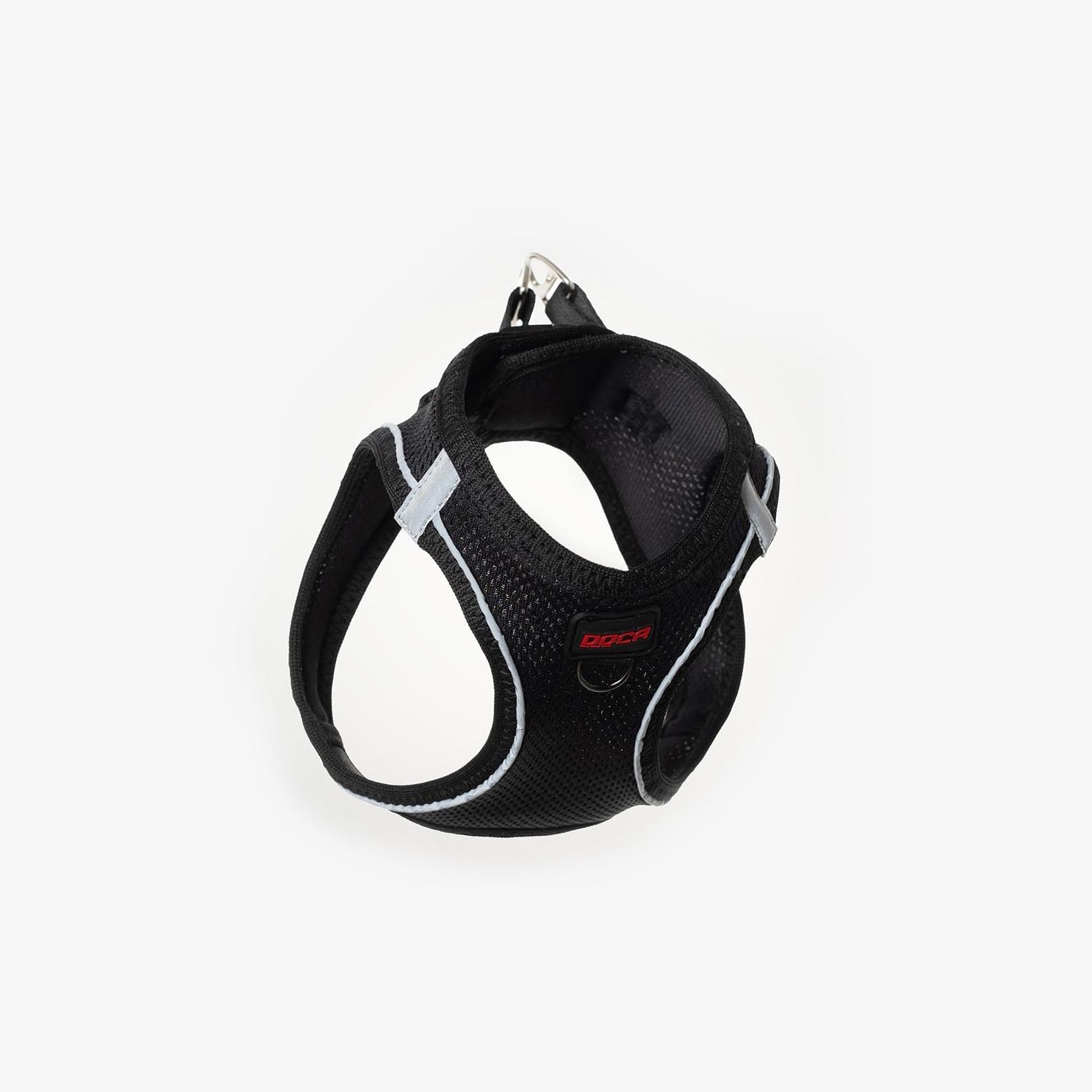 DOCA Siyah Air-Mesh Köpek Göğüs Tasması XS