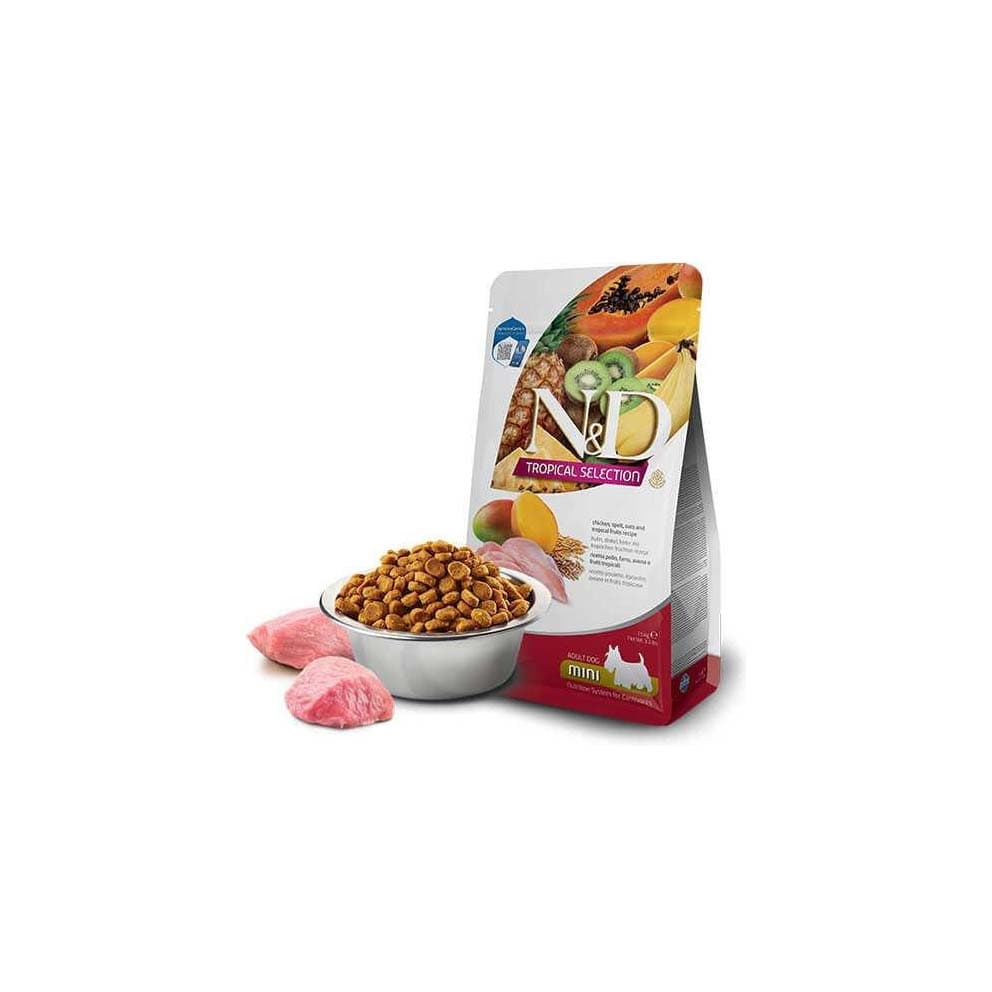 N&D Tropical Selection Tavuklu ve Meyveli Küçük Irk Yetişkin Köpek Maması 1,5 Kg