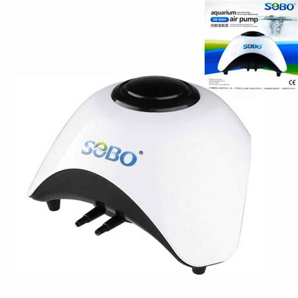 Sobo SB-860A Çift Çıkışlı Akvaryum Hava Motoru (10W, 2x6 L/Dk)
