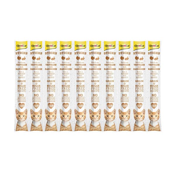 GimCat Hindi ve Tavşan Etli Kedi Ödül Çubuğu 5x5 gr