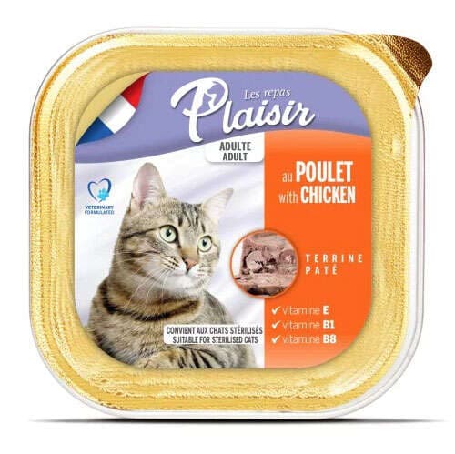 Plaisir Pate Tavuklu Yetişkin Kedi Yaş Maması 100 gr