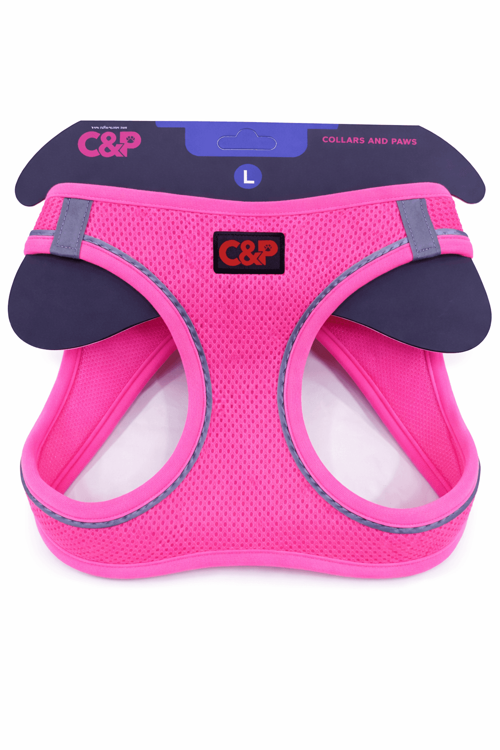 C&P Nefes Alabilir Comfort Köpek Göğüs Yeleği (Air Mesh) L Neon Pembesi