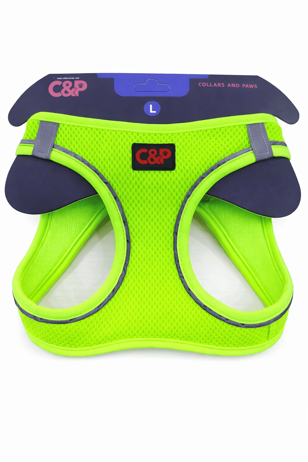 C&P Nefes Alabilir Comfort Köpek Göğüs Yeleği (Air Mesh) L Neon Yeşil