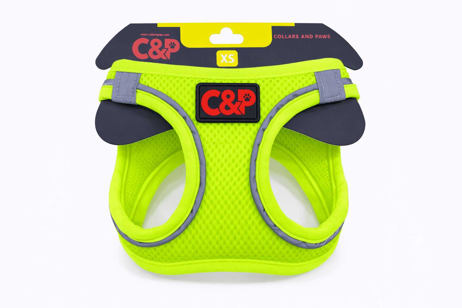 C&P Nefes Alabilir Comfort Köpek Göğüs Yeleği (Air Mesh) XS Neon Yeşil