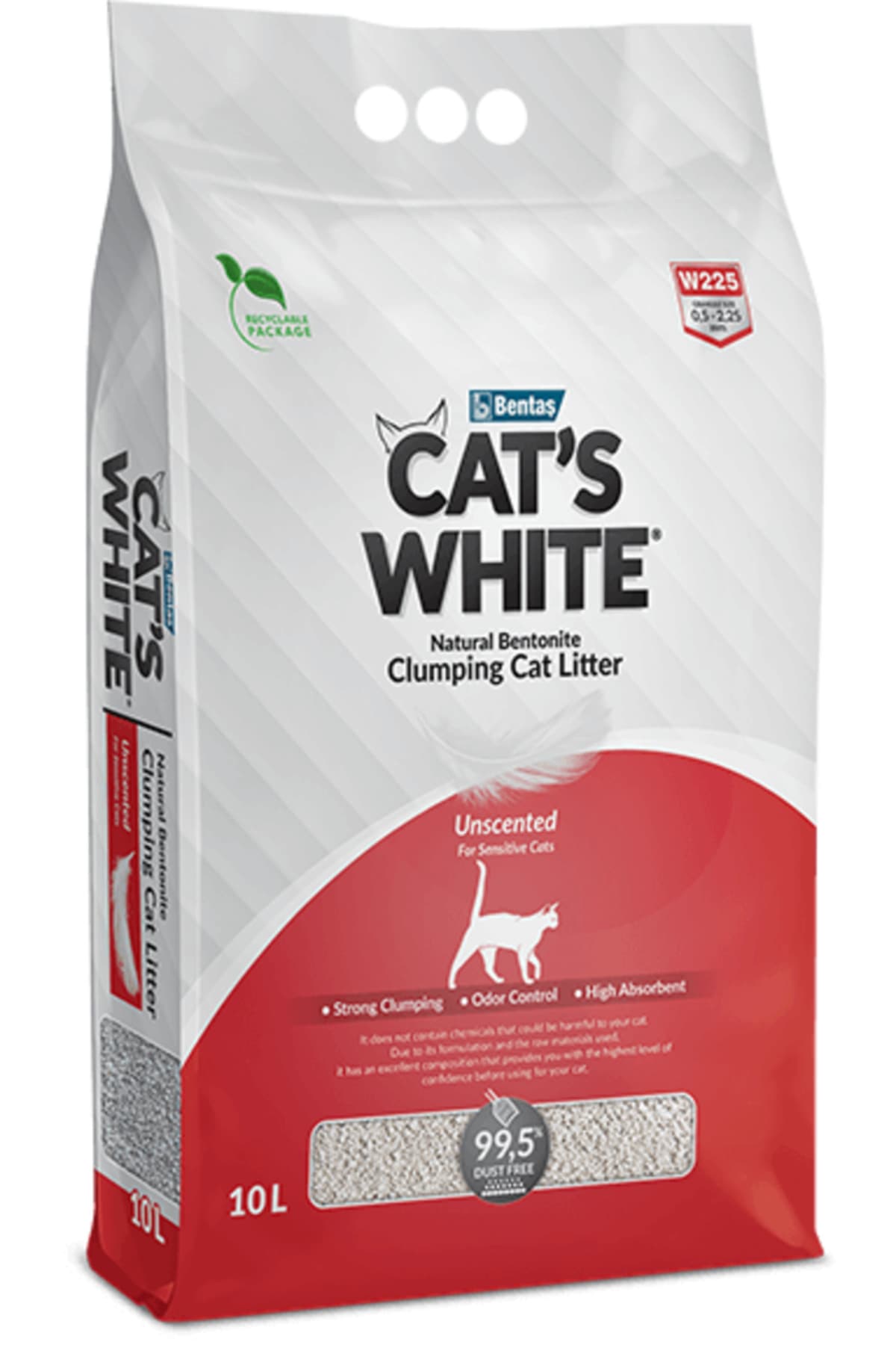 Cat's White Kokusuz Kedi Kumu 10 Lt