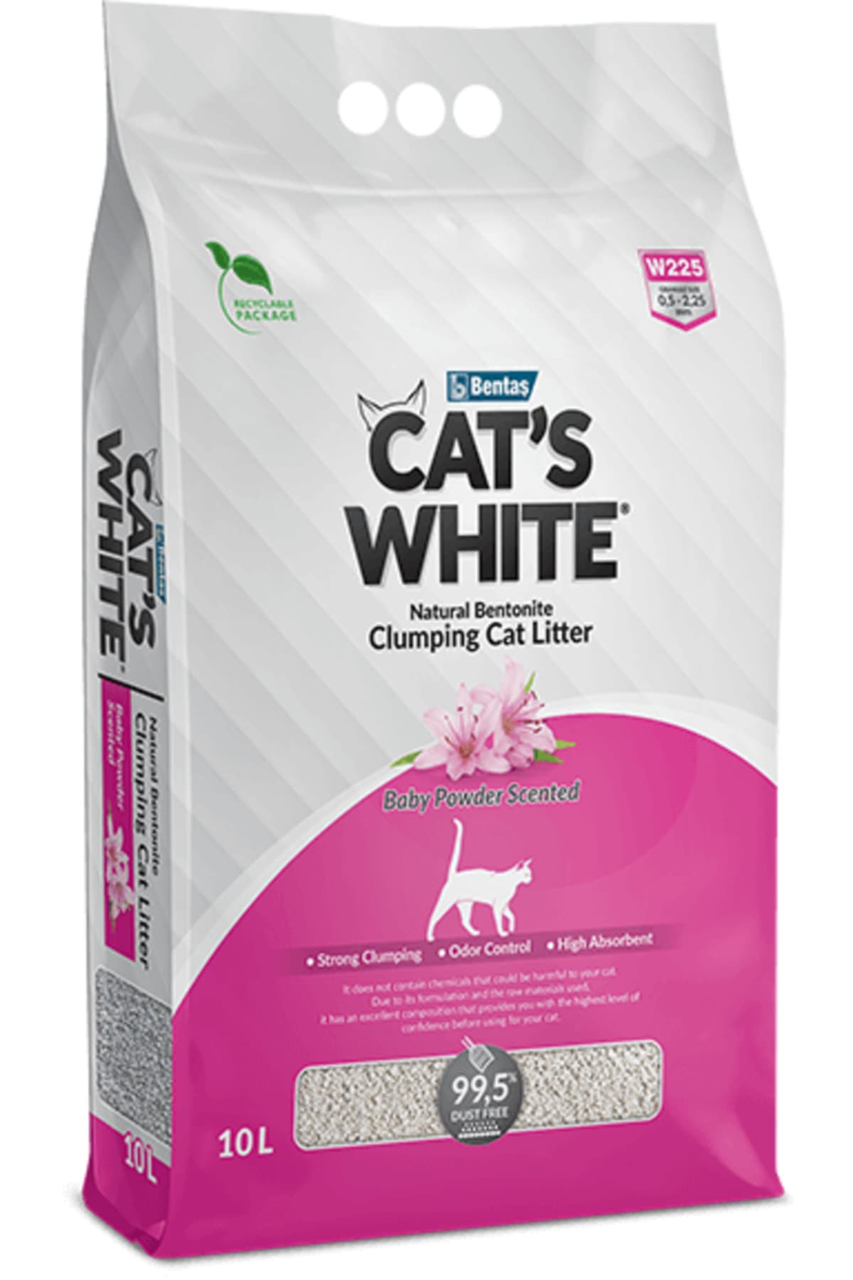 Cat's White Bebek Pudralı Kedi Kumu 10 Lt