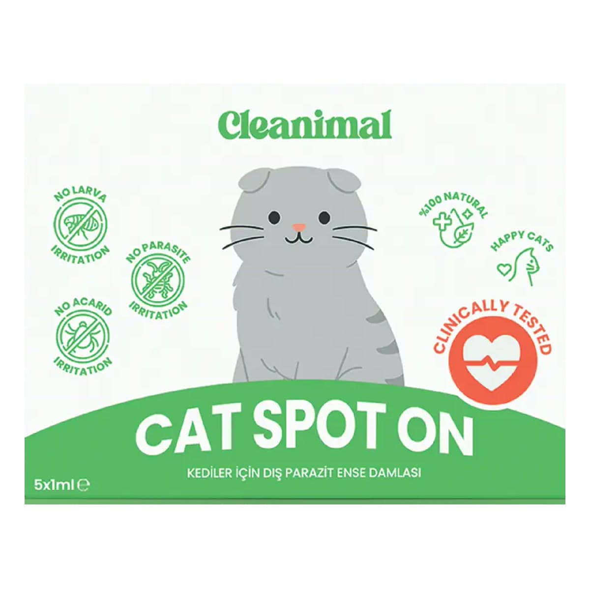 Cleanimal Bitkisel Kedi Dış Parazit Ense Damlası