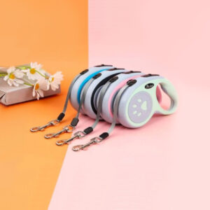 Pati Desenli 3 Metre Otomatik Kedi ve Köpek Gezdirme Tasması Kilitli Sistem