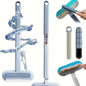 2’si 1 Arada Saplı Tüy Toplama Fırçası ve Çekçek Seti Kedi Köpek Tüyü Temizleyici