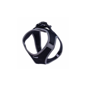 Doggie Havalı Dokuma Reflektörlü Siyah Küçük Irk Köpek Göğüs Tasması Large (42-48 cm)