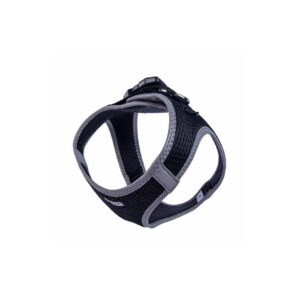 Doggie Havalı Dokuma Reflektörlü Siyah Küçük Irk Köpek Göğüs Tasması Medium (38-44 cm)