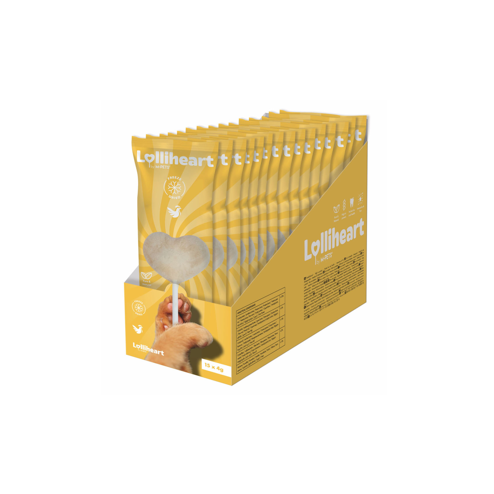 2178-M-PETS Lolliheart Tavuklu Lolipop Kedi Ödül Maması 4grX5 ADET