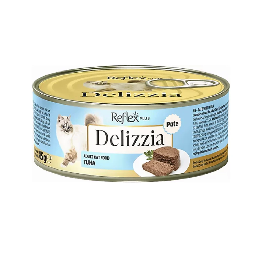 2220-Reflex Plus Delizzia Kedi Konservesi Ton Balıklı Ezme 85 Gr