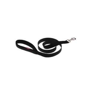 DOCA Siyah Soft Dokuma Köpek Sevk Kayışı (2,5x120 cm)