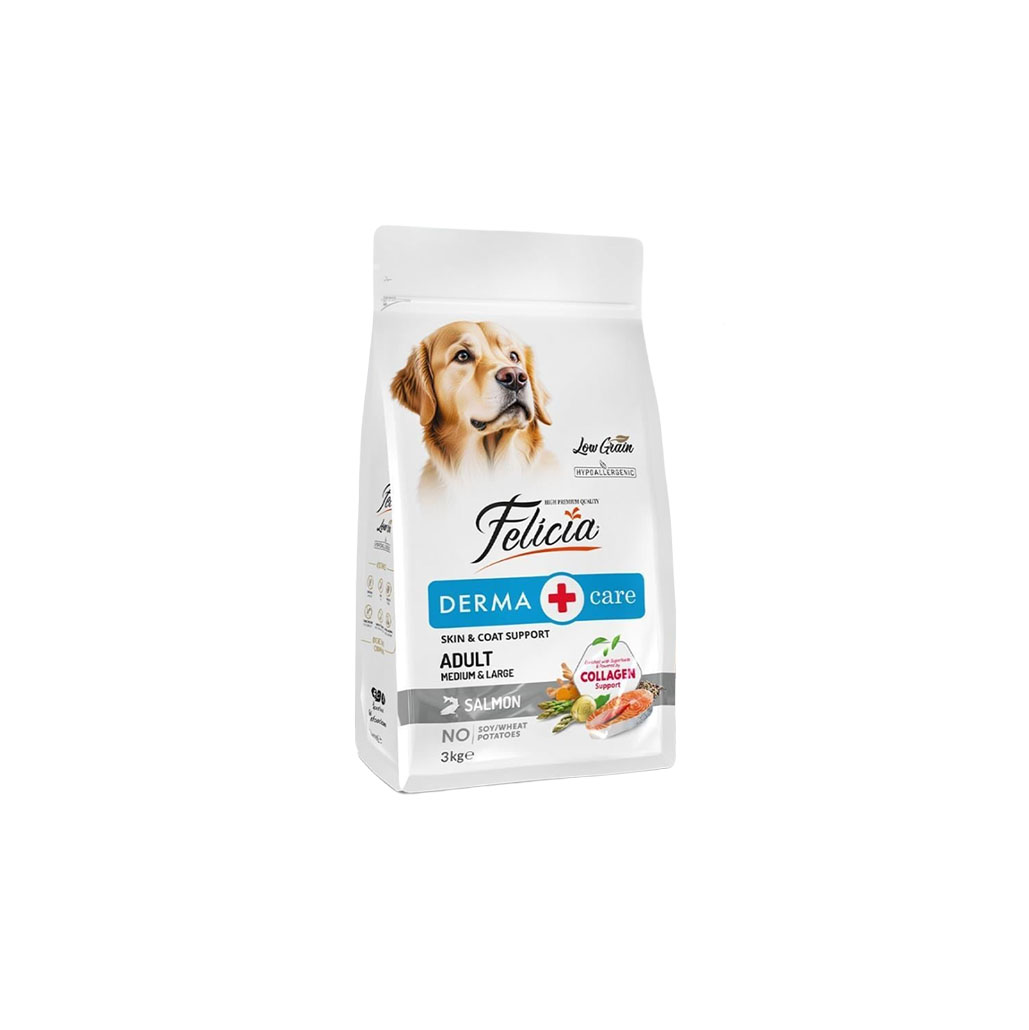 FELİCİA DERMA CARE SOMONLU KÖPEK MAMASI ORTA VE BÜYÜK IRK 3 KG-3139