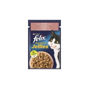 Felix Sensations Somonlu ve Karidesli Jöleli Kedi Yaş Maması 85 gr