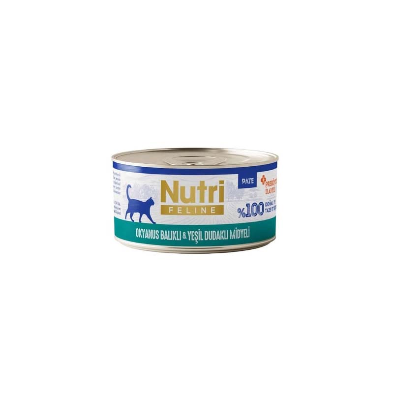 Nutri Feline Okyanus Balıklı ve ve Midyeli Tahılsız Yetişkin Kedi Maması (Pate) 70gr-2109