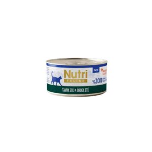 Nutri Feline Tavuk Etli ve Ördekli Tahılsız Yetişkin Kedi Konservesi (Pate) 70 gr