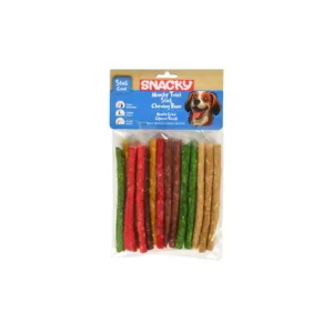 Snacky Munchy Renkli Burgu Çubuk Köpek Çiğneme Kemiği 100 GR 15'li