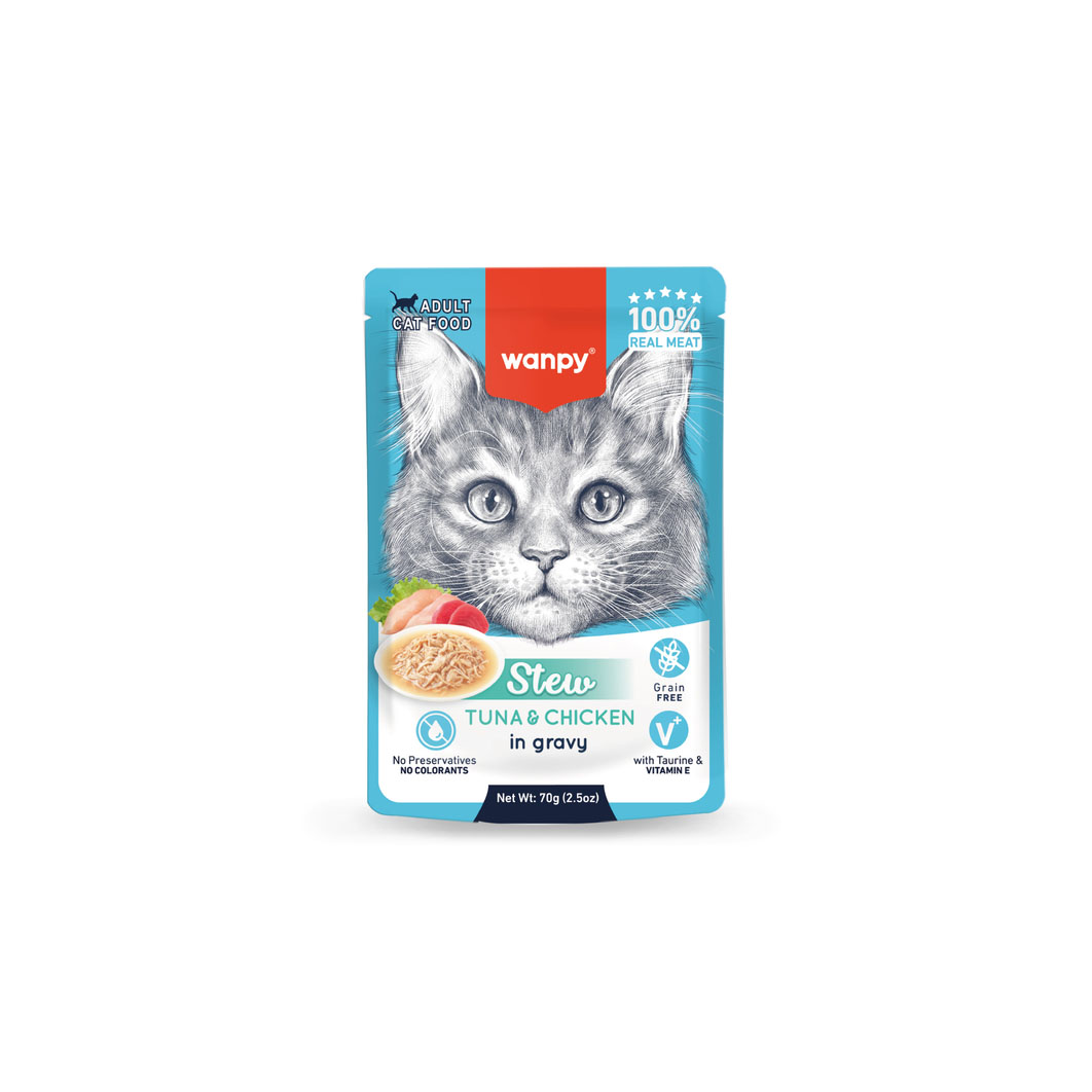 Wanpy 70g Pouch Ton Balık&Tavuklu Yaş Kedi Maması-2171