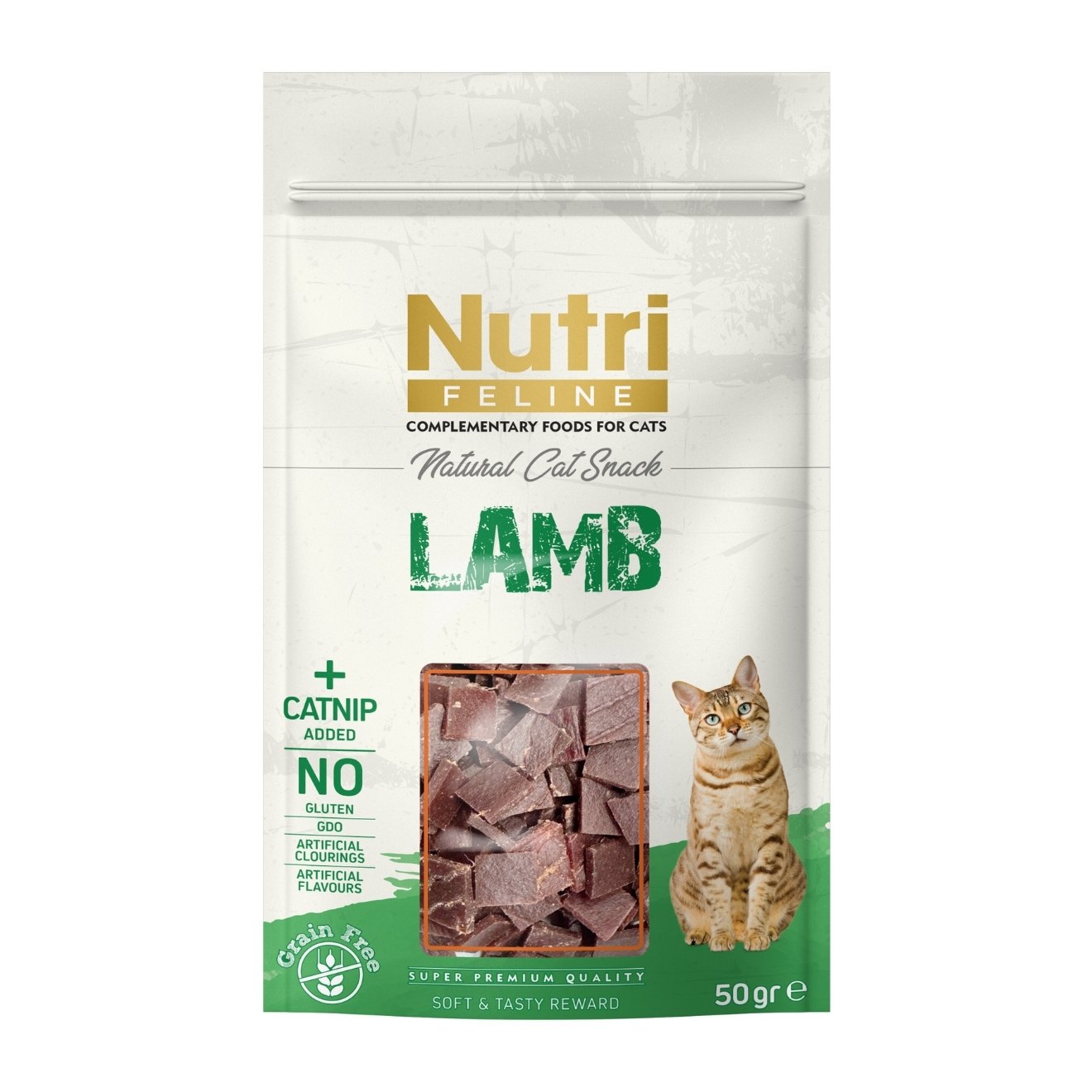 2256-NUTRİ FELİNE KEDİ-KUZU VE CATNİPLİ ÖDÜL MAMASI 50 GR