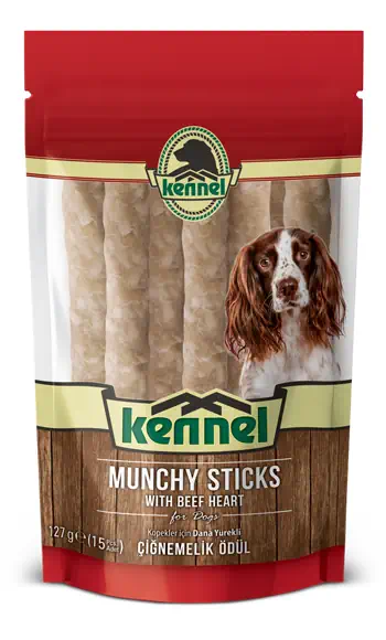 3219-Kennel Munchy Sticks Çiğnemelik Ödül 127 GR Kennel Munchy Sticks Dana Yürekli Köpek Çiğneme Ödülü 127 gr