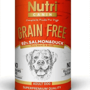 Nutri Canin Somonlu ve Ördekli Tahılsız Yetişkin Köpek Konservesi 400 gr
