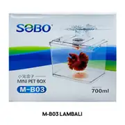 Sobo M-B03 Lambalı ve Filtreli Beta Akvaryumu 16x12x16 cm