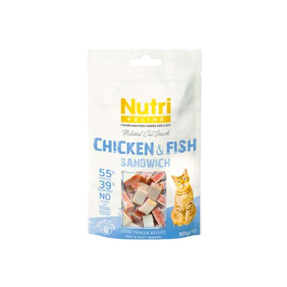 2254-NUTRİ FELİNE KEDİ-TAVUK VE BALIKLI SANDWİCH ÖDÜL MAMASI 50 GR (1)
