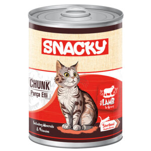Snacky Parça Etli Kuzulu Kısırlaştırılmış Kedi Konservesi 400 Gr