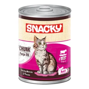 Snacky Chunk Sığır Etli Soslu Yetişkin Kedi Konservesi 400 Gr