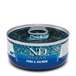 N&D Ocean Tahılsız Ton Balığı ve Somonlu Yetişkin Yaş Kedi Maması 70 Gr